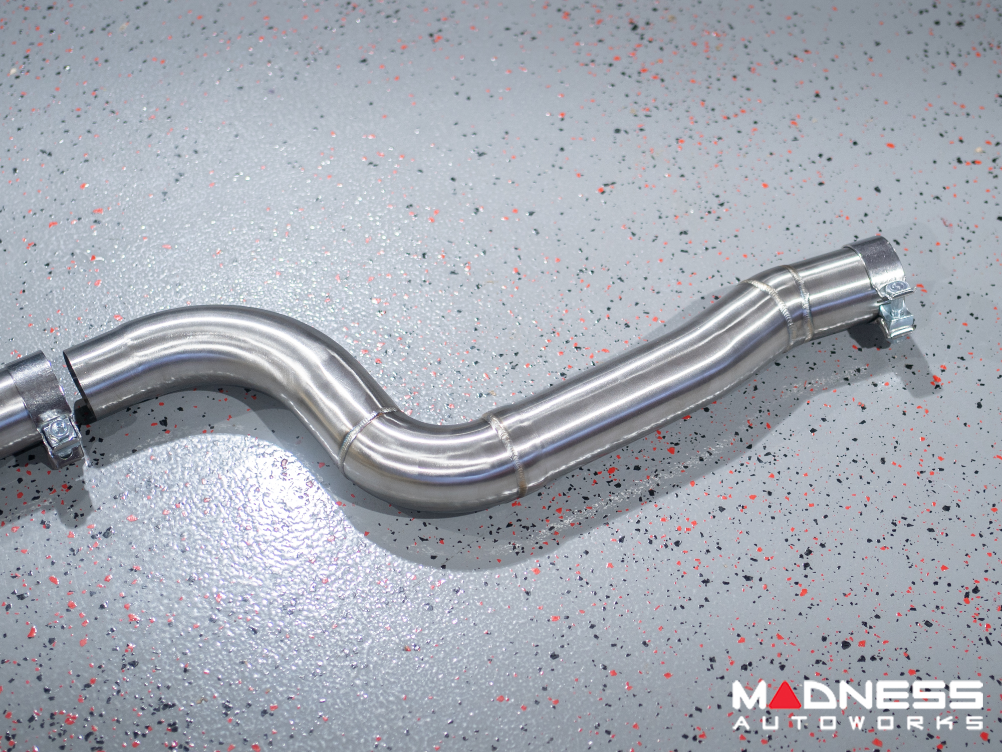 Jaguar F-TYPE Performance Exhaust System - MADNESS - 2.0L Turbo - Center Exit - Vacuum Valve Design - Black Chrome Exhaust Tips